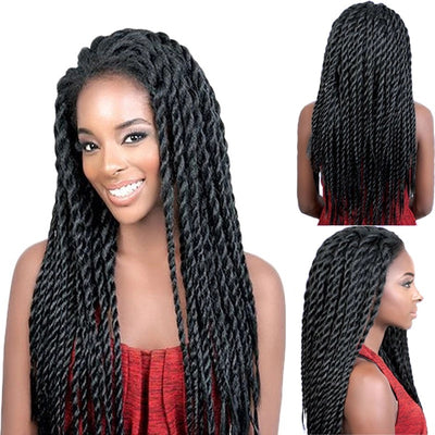 Lace Front Afro Twist Braided Wigs