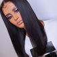 Black With Brown Highlight Wig T Part Front Lace Human Hair