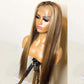 Brazilian Highlight Honey Blonde 4x4 Silk Base  Human Hair Wig