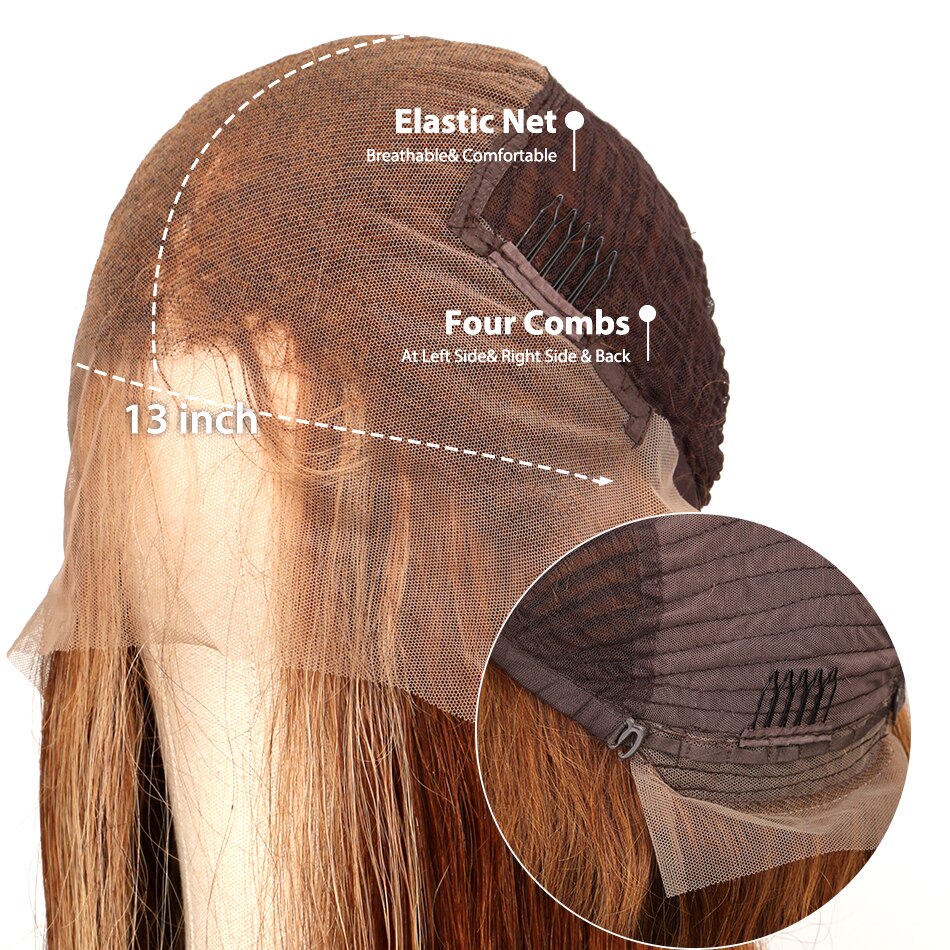 Preplucked Brazilian Curly Wig Colored Frontal 30 Inch Ombre