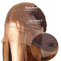 Thumbnail for Preplucked Brazilian Curly Wig Colored Frontal 30 Inch Ombre