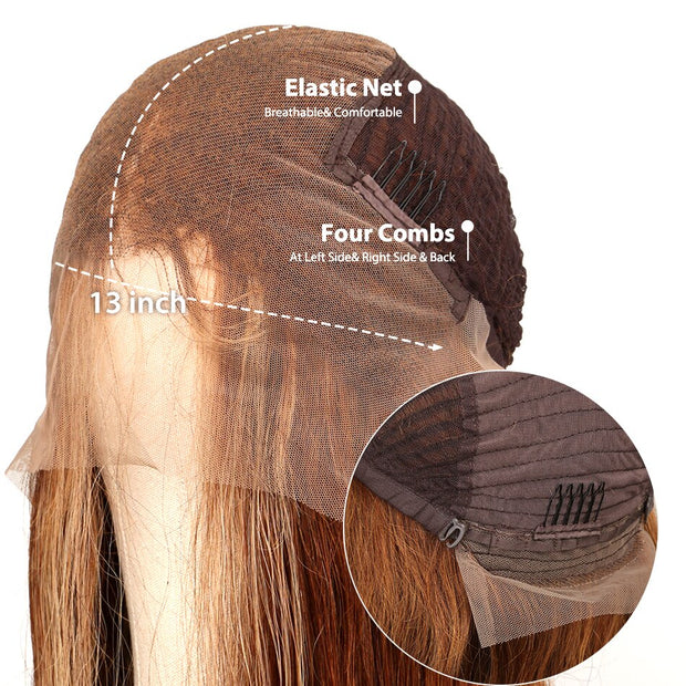 Preplucked Brazilian Curly Wig Colored Frontal 30 Inch Ombre