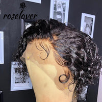 Thumbnail for Pixie Cut Wig Curly Human Hair Wig  4*4 Lace Closure Human Hair Wig