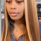 #4/30 Highlight Colored Human Hair Wigs Pre Plucked Ombre