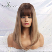 Layered Ombre Wigs With Bangs