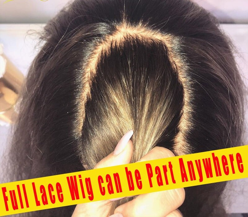 Short Highlight Wig Ombre Brown