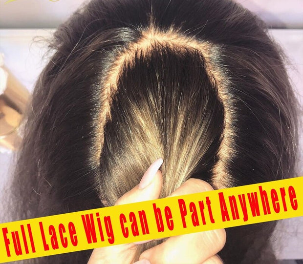 Short Highlight Wig Ombre Brown