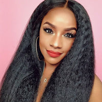Thumbnail for Lace front 26 inches kinky hair
