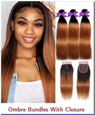 Ombre brown bundles 18 inches