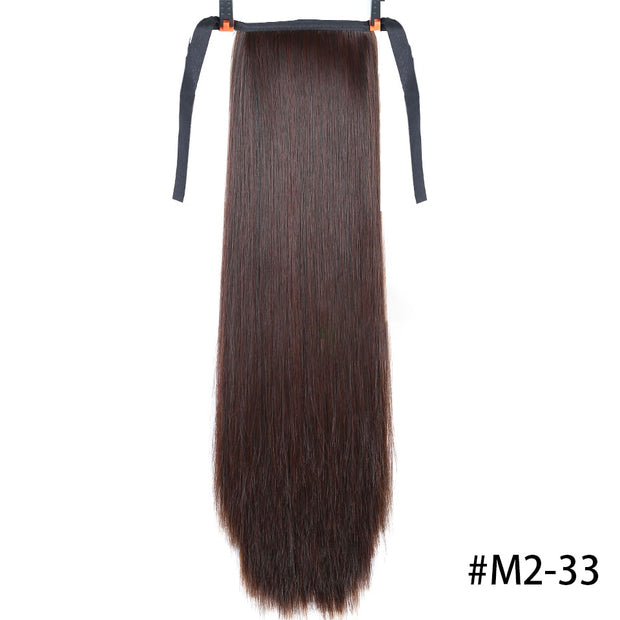 Heat-Resistant Straight Hair With Ponytail