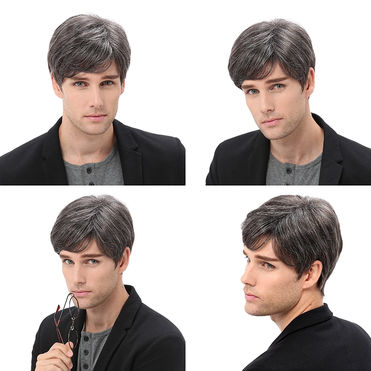 Short Men Wig Straight Toupee Wigs