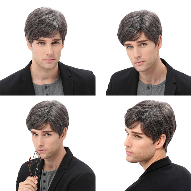 Short Men Wig Straight Toupee Wigs