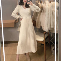 Thumbnail for Vintage Elegant Office Sweater Dress Female