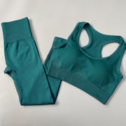 Yoga Set Seamless Gym Set Bras + Leggings + Shirts
