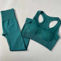 Thumbnail for Yoga Set Seamless Gym Set Bras + Leggings + Shirts