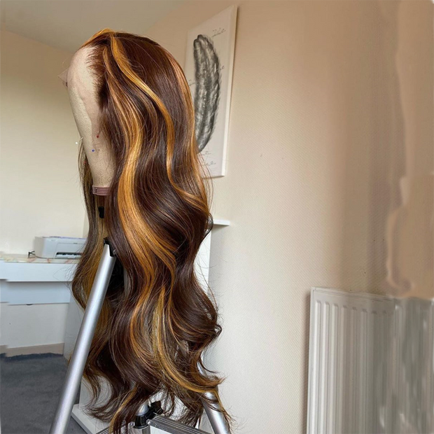 Brazilian Honey Ombre Wig with Baby Hair