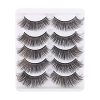 Thumbnail for 5 Pairs Handmade Eyelashes 3D Soft Mink Hair False Lashes