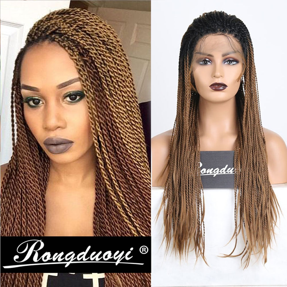 Ombre Brown 2X Twist Braids Wigs