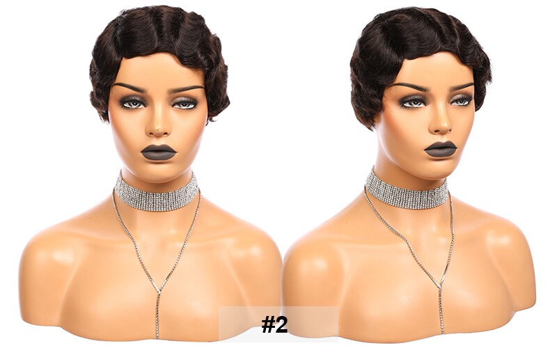 Pixie Cut Human Hair Short Bob Wig