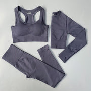 Yoga Set Seamless Gym Set Bras + Leggings + Shirts
