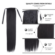 Heat-Resistant Straight Hair With Ponytail