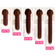 Heat-Resistant Straight Hair With Ponytail