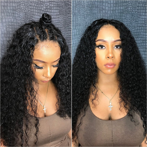 Indian Deep Curly Lace Front Wig Human Hair Wig