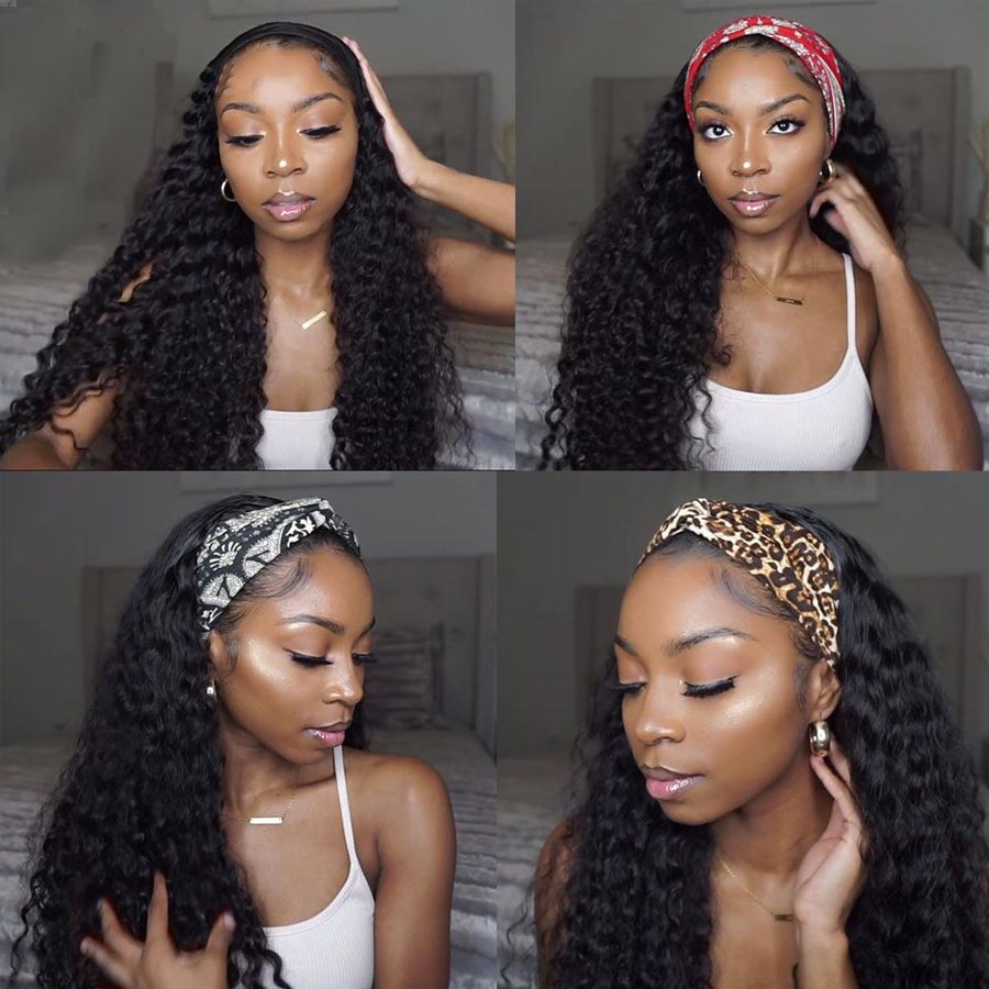 Headband  Brazilian Kinky Curly Wig