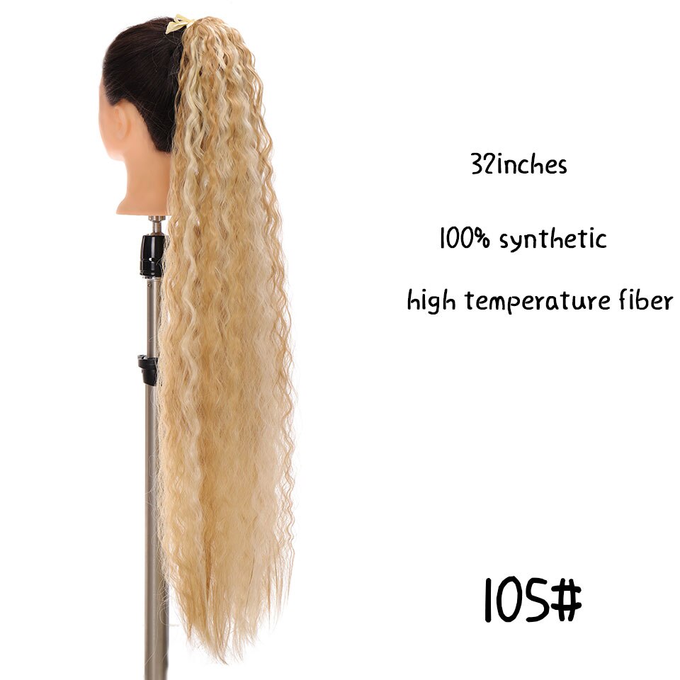 Heat-Resistant Straight Hair With Ponytail