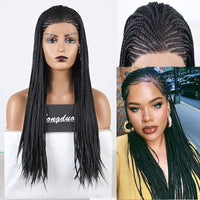 Thumbnail for Side Part Braided Box Braids Wig Long Black Hair