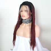 Ombre Burgundy Wigs 2X Twist Braids Braided