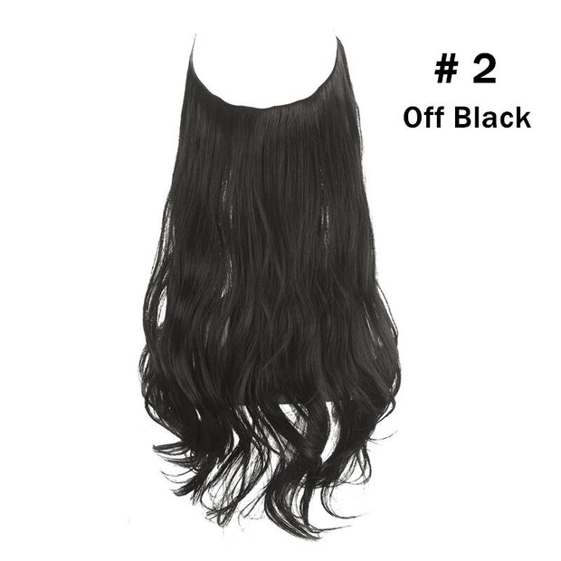 12"14" 16" 18"  Hair Extensions No Clip in Ombre Blonde Black Pink Synthetic