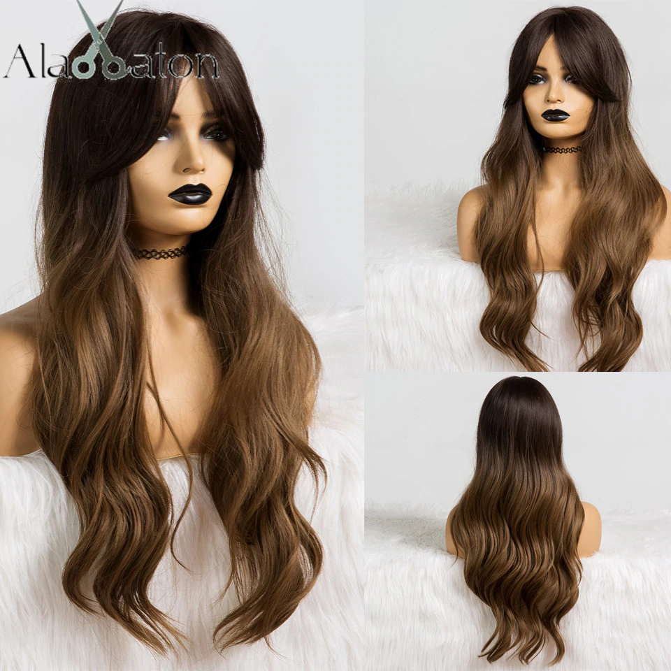 Ombre Light Ash Brown Blonde Wavy