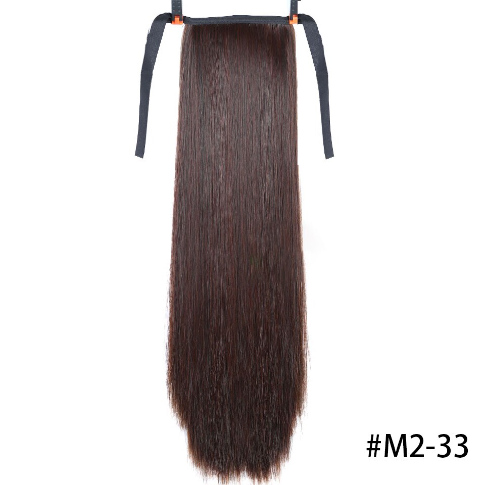 Heat-Resistant Straight Hair With Ponytail