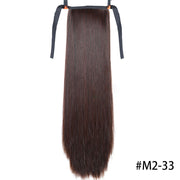 Heat-Resistant Straight Hair With Ponytail