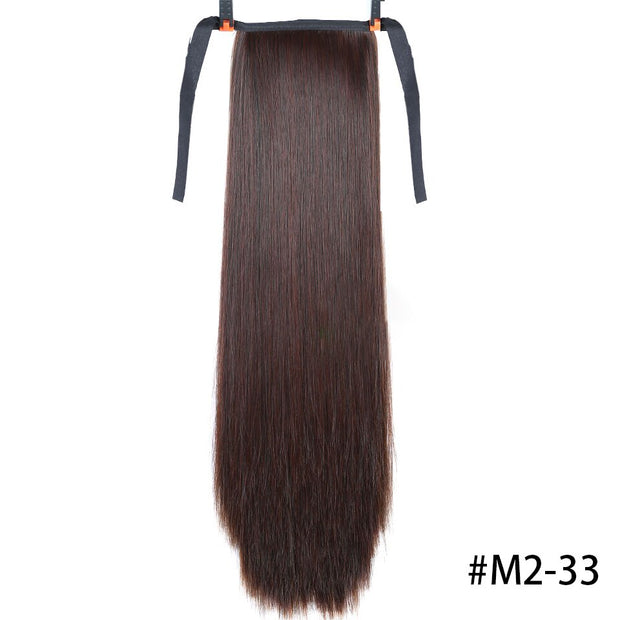 Heat-Resistant Straight Hair With Ponytail