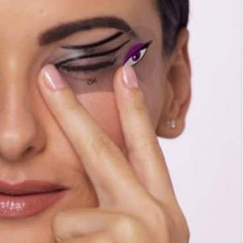10pcs Cat Smokey Eyeliner Stencil Eye Shadow Guide Makeup Simple Tool Set