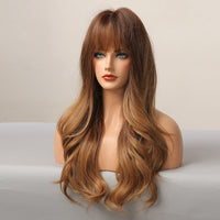 Thumbnail for Ombre Brown Wigs With Full Bangs