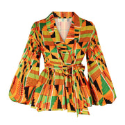 Fashion V-Neck African Shirt Dresses