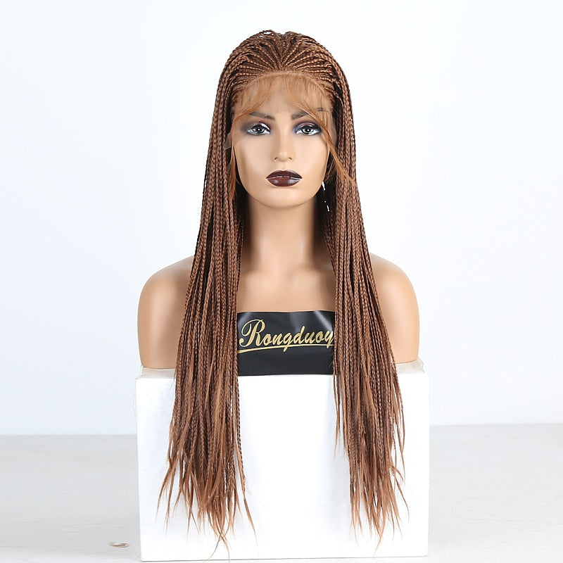 Long Ash Blonde Braided Box Braids Wig