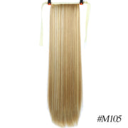 Heat-Resistant Straight Hair With Ponytail