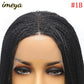 Black Heat Resistant Fiber Synthetic Hair Wigs 2x Twist Braids