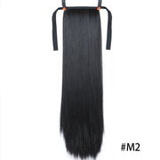 Heat-Resistant Straight Hair With Ponytail