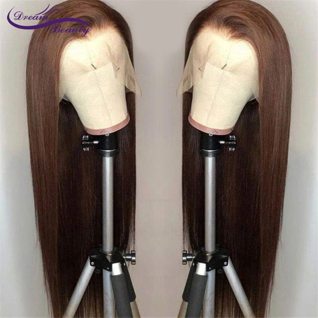 360Lace  Straight Brown  250Density  PrePlucked Remy Hair