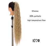 Heat-Resistant Straight Hair With Ponytail