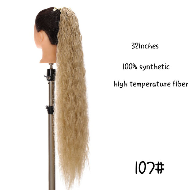 Heat-Resistant Straight Hair With Ponytail