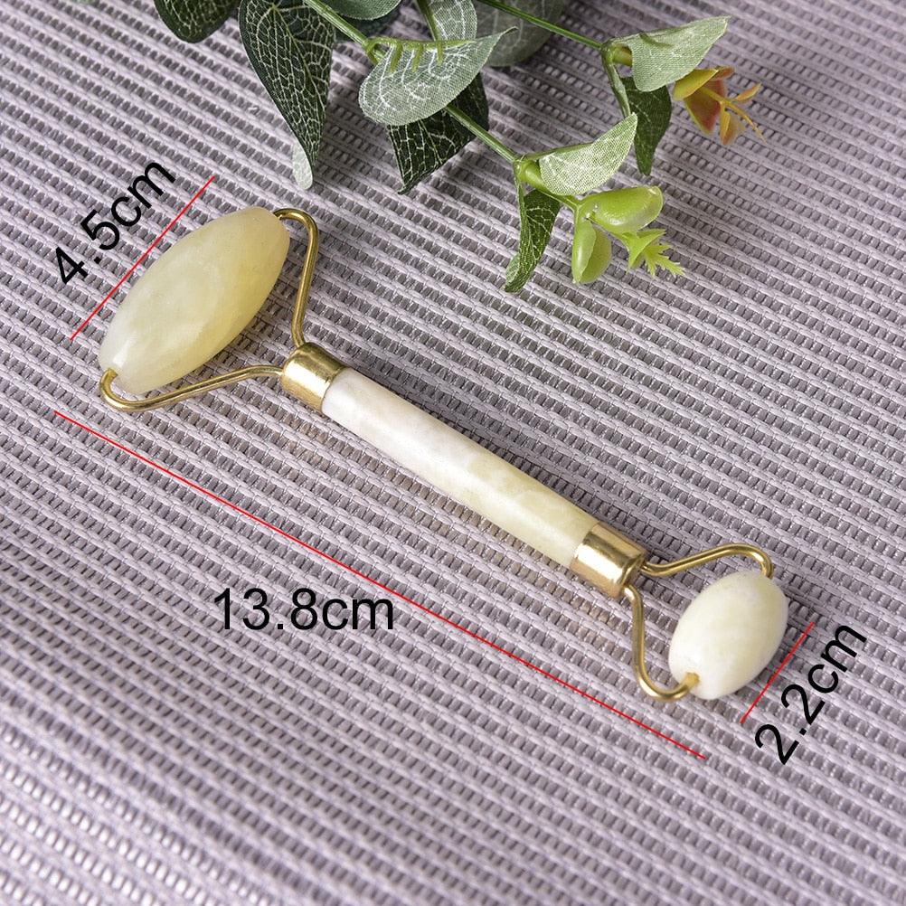 Portable Facial Massage Roller Natural Jade