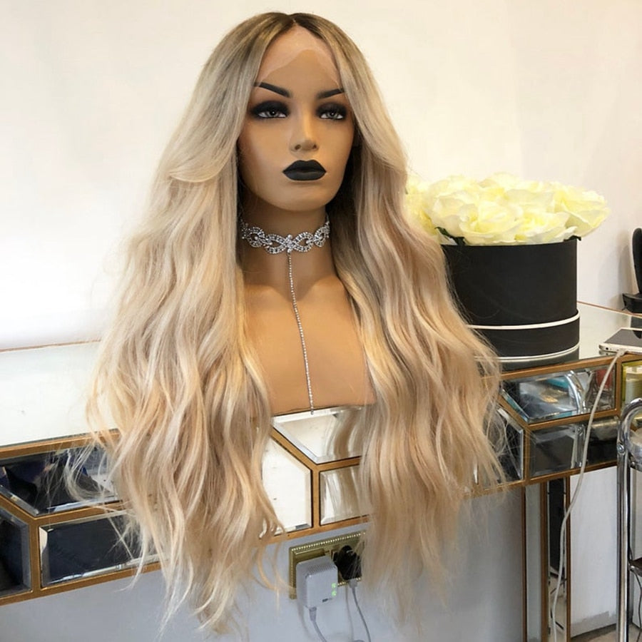 Ombre Blonde 13x6 Lace Front Wig Pre Plucked Brazilian