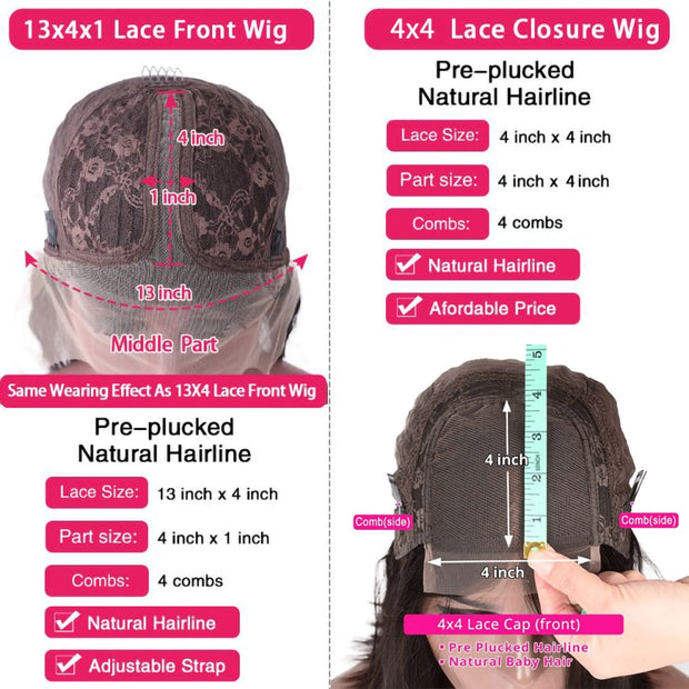 Short Bob Wig Transparent Lace  Body Wave Wig