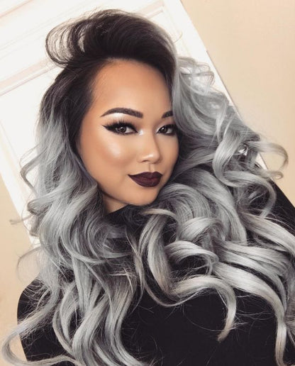 Ombre Silver Straight Hair Bundles